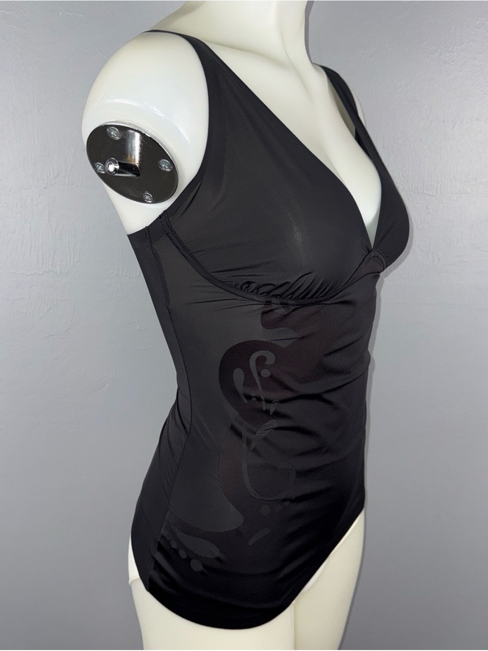 Spanx Haute Contour Top Women’s XL Black Sheer Lightweight Mild Shapewear - Picture 2 of 8